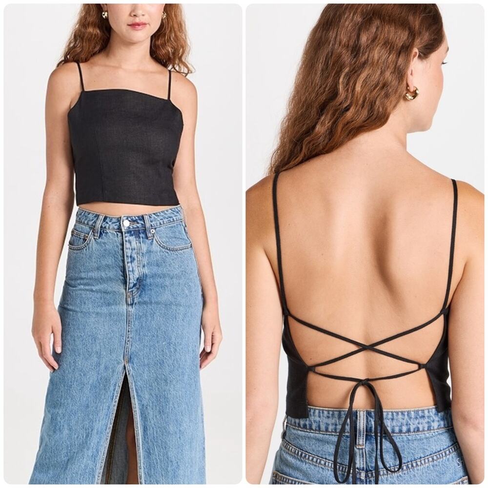 MARA HOFFMAN Carrie Top Black